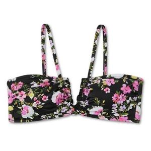 Shade & Shore black floral bikini top